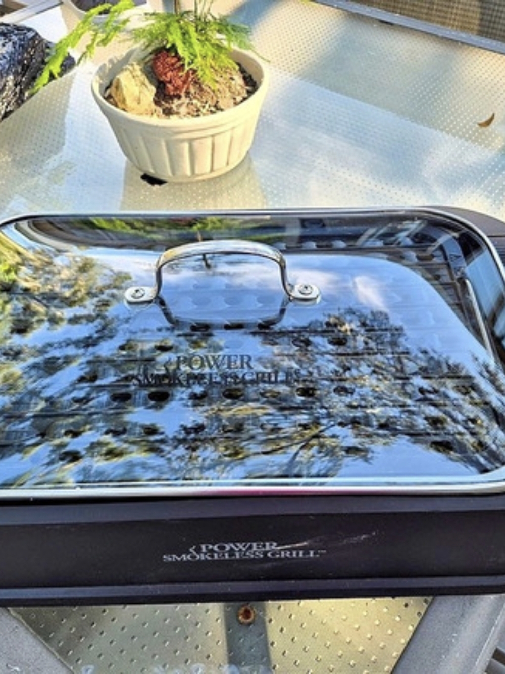PowerXL Electric Indoor Grill with Glass Lid